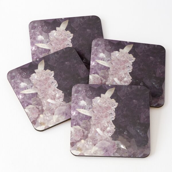 Item preview, Purple Amethyst Crystal Cluster Macro — Raw Geode Gemstone Photography designed and sold by LYAN-STORE.
