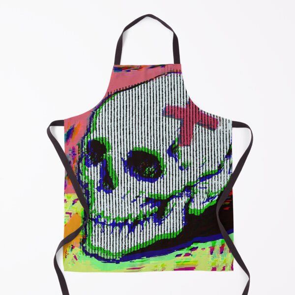 Item preview, Glitch Skull with Tape Crosses Pop Art designed and sold by MikZviagin.