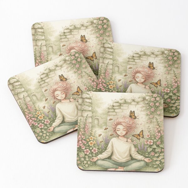 Item preview, Peaceful Garden Meditation with Butterflies and Wildflowers designed and sold by EverHaldeR.