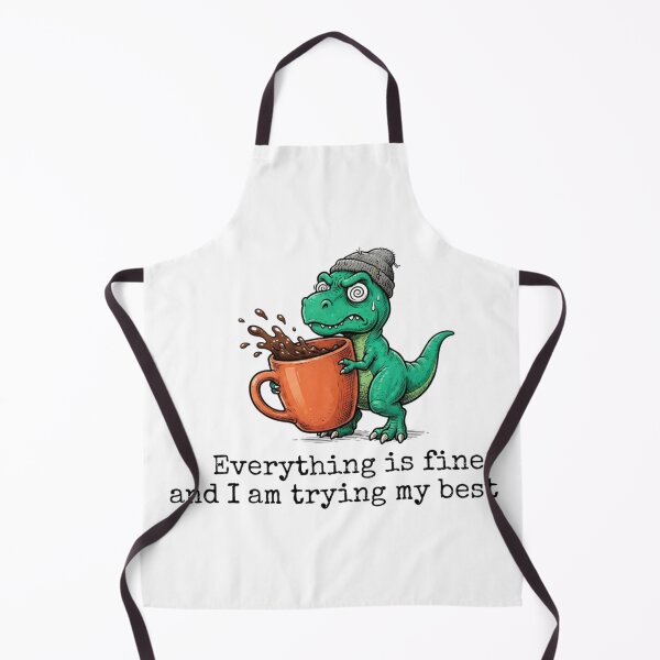 Item preview, Everything Is Fine Trying My Best T-Rex designed and sold by Numair  Baig.