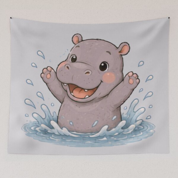 Item preview, Splash Day Hippo designed and sold by MellowMunchkins.