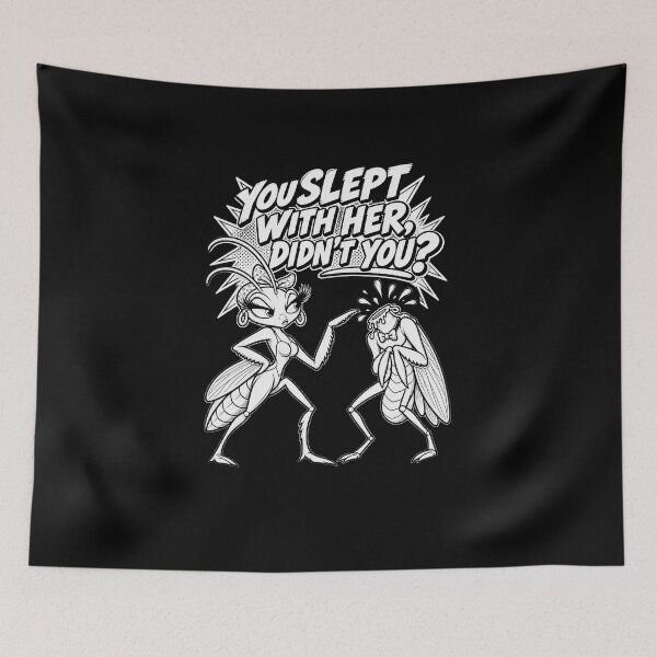 Item preview, Funny You Slept With Her Didn't You? Mantis Pun Insect Jealousy Comic Art designed and sold by elderberry.