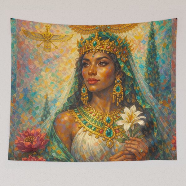 Item preview, Ameretat Painting – Zoroastrianism and the Goddess of Immortality designed and sold by GalleryKauffeld.