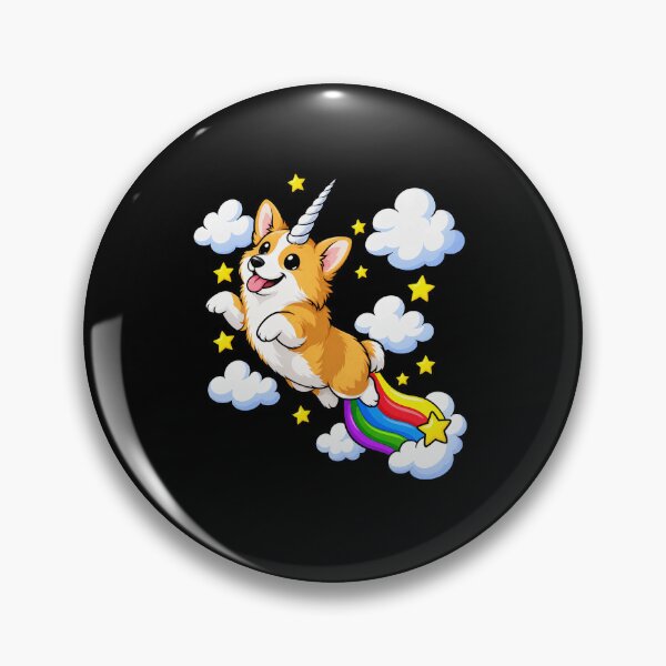 Item preview, Rainbow Corgi Unicorn Adventure designed and sold by elderberry.