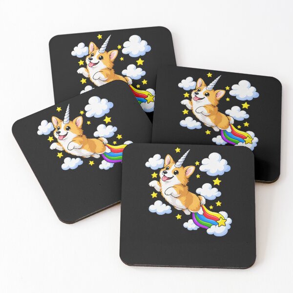 Item preview, Rainbow Corgi Unicorn Adventure designed and sold by elderberry.
