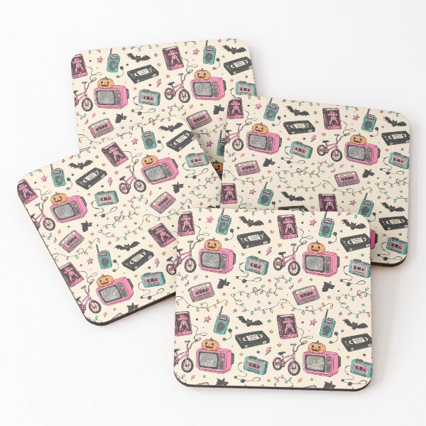 Item preview, Stranger 80s Horror Nostalgia Doodle Pattern | Kawaii Retro Halloween VHS Print designed and sold by Fanverse Merchandise.
