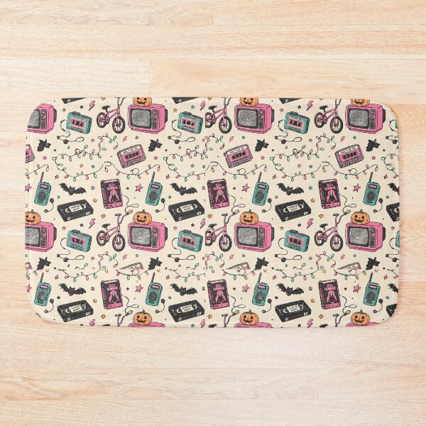 Item preview, Stranger 80s Horror Nostalgia Doodle Pattern | Kawaii Retro Halloween VHS Print designed and sold by Fanverse Merchandise.
