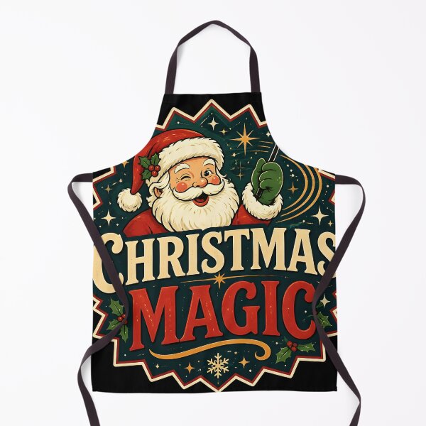 Item preview, Christmas Magic Vintage Retro Badge Christmas Design designed and sold by OliviaHayesArt.