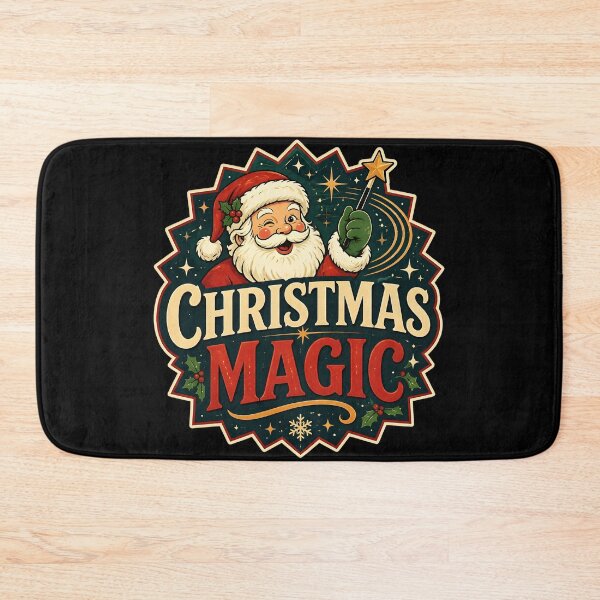 Item preview, Christmas Magic Vintage Retro Badge Christmas Design designed and sold by OliviaHayesArt.