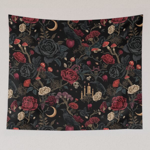 Item preview, Dark Roses Pattern designed and sold by DuliDoodles.