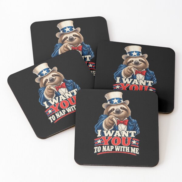 Item preview, Funny I Want You To Nap Patriotic Sloth Art designed and sold by elderberry.