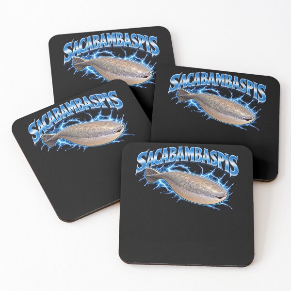 Item preview, Funny Sacabambaspis Meme Prehistoric Fish Lightning Mascot Art designed and sold by elderberry.