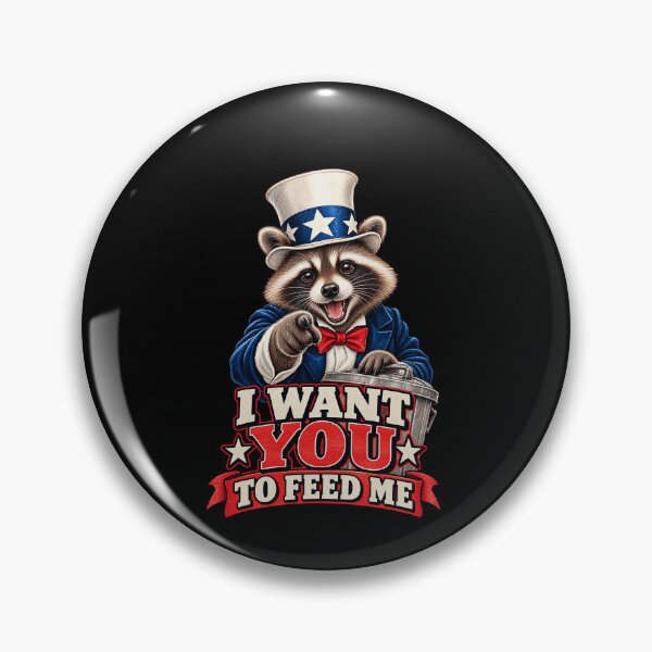 Item preview, Raccoon Recruitment Poster Says I Want You To Feed Me designed and sold by elderberry.