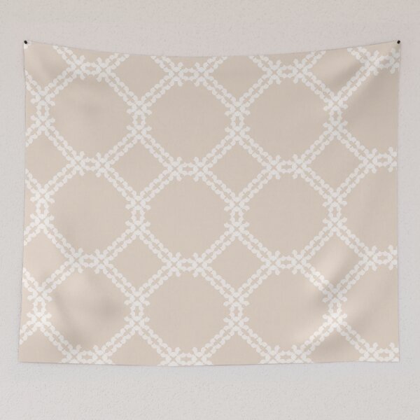 Item preview, Large Argyle Trellis Pattern in Warm Neutral Beige designed and sold by NATHA PALETTE.