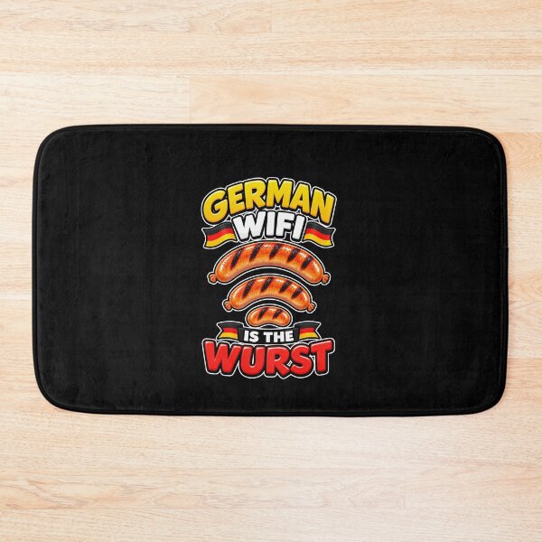 Item preview, Funny German WiFi Is The Wurst Sausage Pun Art designed and sold by elderberry.