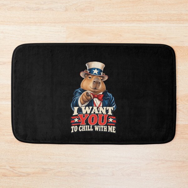 Item preview, Funny Capybara I Want You To Chill Patriotic Humor Art designed and sold by elderberry.
