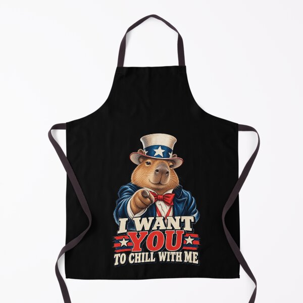 Item preview, Funny Capybara I Want You To Chill Patriotic Humor Art designed and sold by elderberry.
