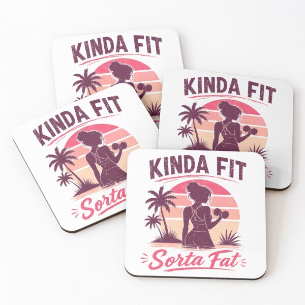 Item preview, Kinda Fit Sorta Fat Workout Fitness Humor Women designed and sold by SkeletonsDanger.