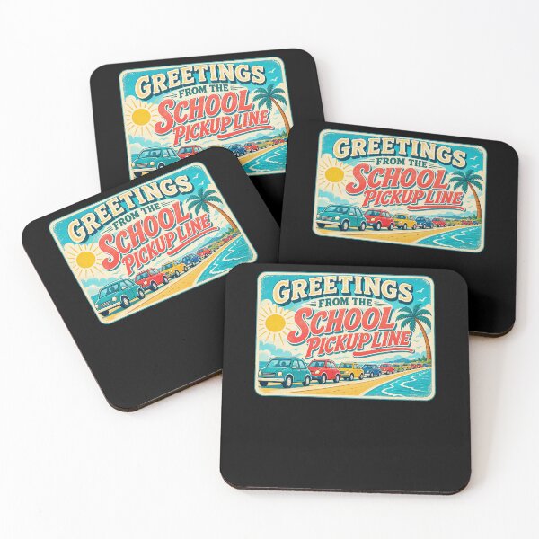 Item preview, Greetings From The School Pickup Line Coastal Postcard designed and sold by elderberry.