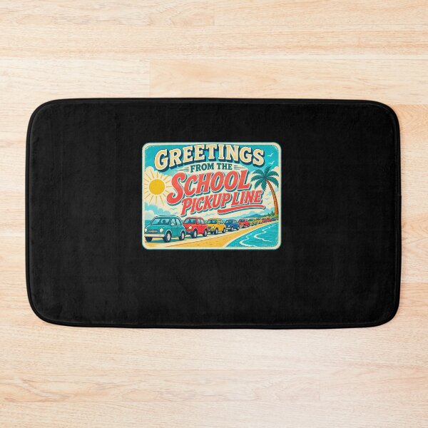 Item preview, Greetings From The School Pickup Line Coastal Postcard designed and sold by elderberry.