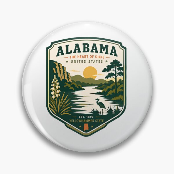 Item preview, Alabama The Heart Of Dixie United States Est. 1819 Yellowhammer State Pride Native Resident Travel designed and sold by Simsimah26Parks.