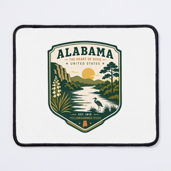 Item preview, Alabama The Heart Of Dixie United States Est. 1819 Yellowhammer State Pride Native Resident Travel designed and sold by Simsimah26Parks.