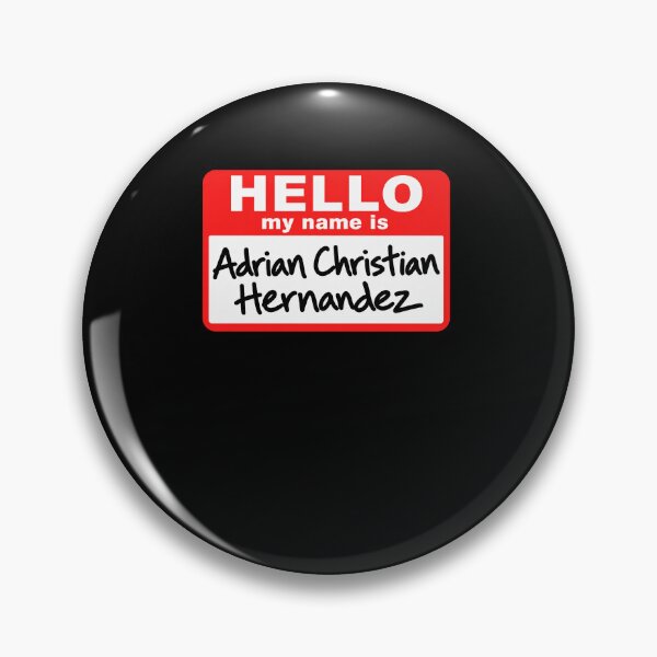 Item preview, Funny Hello My Name Is Adrian Christian Hernandez Name Tag Meme Art designed and sold by elderberry.