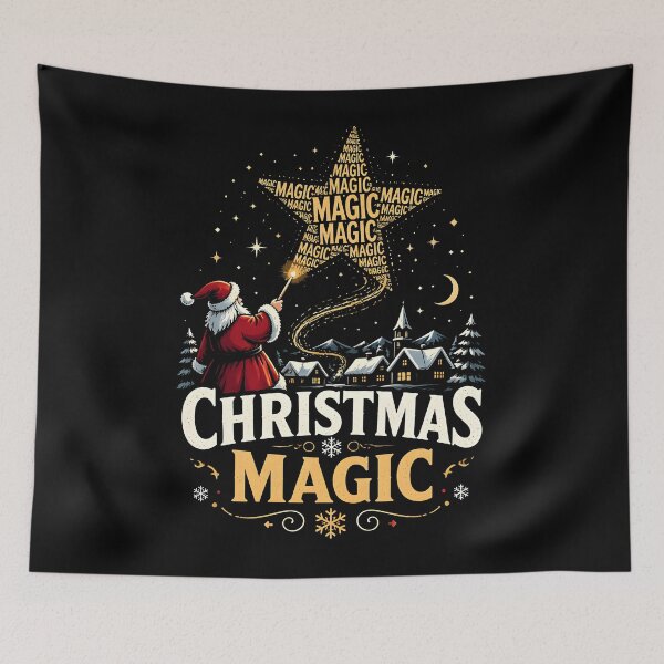 Item preview, Christmas Magic Creative Quote Shape Christmas Design designed and sold by OliviaHayesArt.