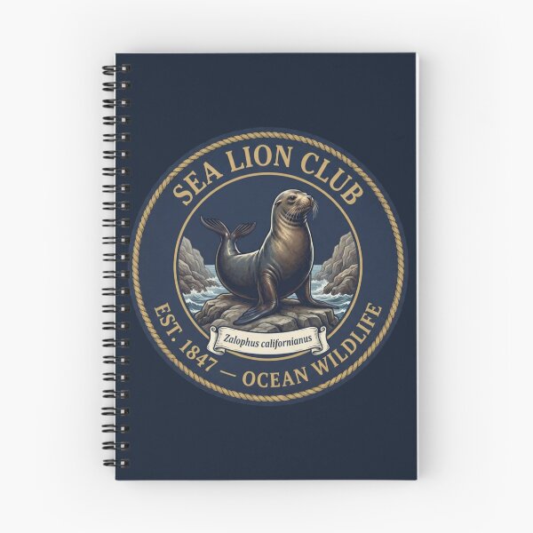 Item preview, Sea Lion Club Vintage Badge Ocean Wildlife Art designed and sold by CalmCapy Co.