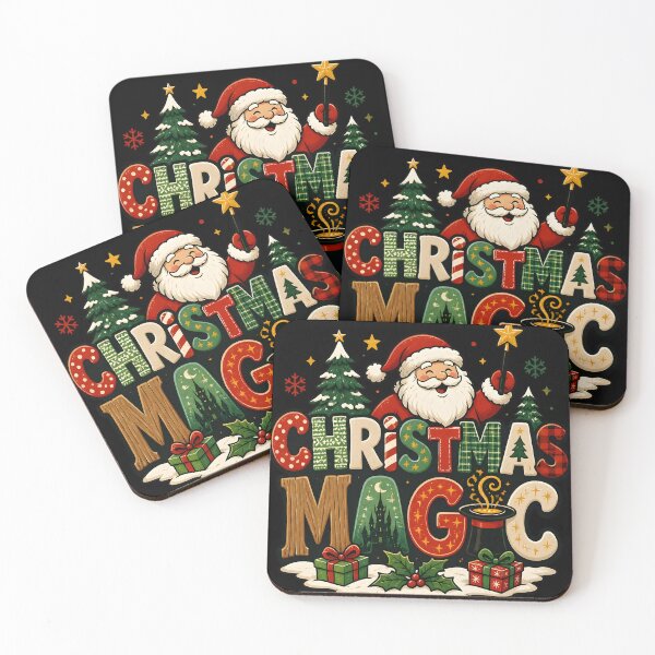 Item preview, Christmas Magic Mixed Pattern Typography Christmas Design designed and sold by OliviaHayesArt.