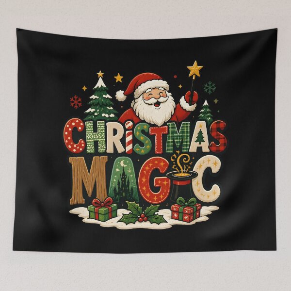 Item preview, Christmas Magic Mixed Pattern Typography Christmas Design designed and sold by OliviaHayesArt.