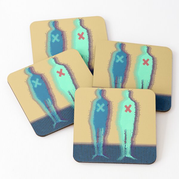 Item preview, Neon Glitch Abstract Human Figures with Crosses designed and sold by MikZviagin.