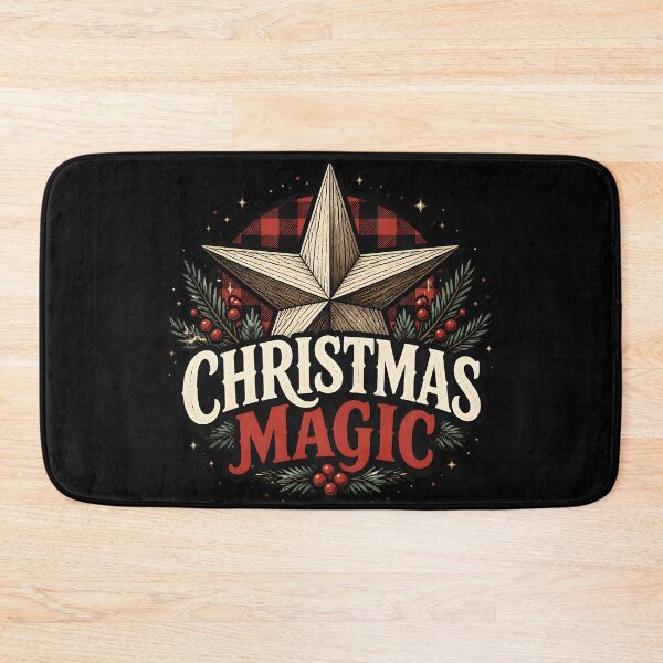 Item preview, Christmas Magic Buffalo Check Farmhouse Christmas Design designed and sold by OliviaHayesArt.