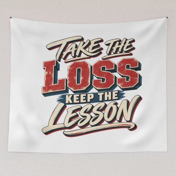 Item preview, Take the Loss Keep the Lesson Trading Quote designed and sold by VolatilityEdge.