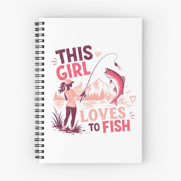 Item preview, This Girl Loves To Fish Female Angler Fishing Woman designed and sold by SkeletonsDanger.