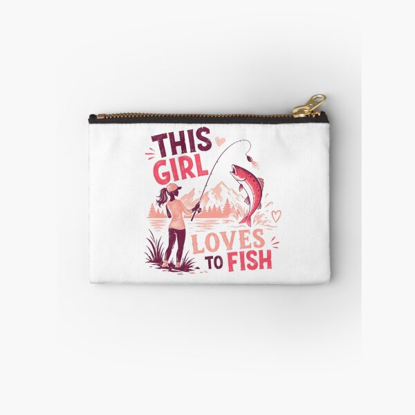 Item preview, This Girl Loves To Fish Female Angler Fishing Woman designed and sold by SkeletonsDanger.