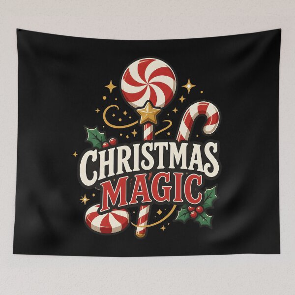 Item preview, Christmas Magic Candy Cane and Peppermint Christmas Design designed and sold by OliviaHayesArt.