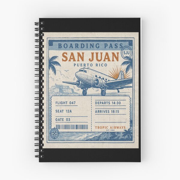 Item preview, San Juan Vintage DC‑3 Mid‑Century Travel Stamp designed and sold by stickercuffs.