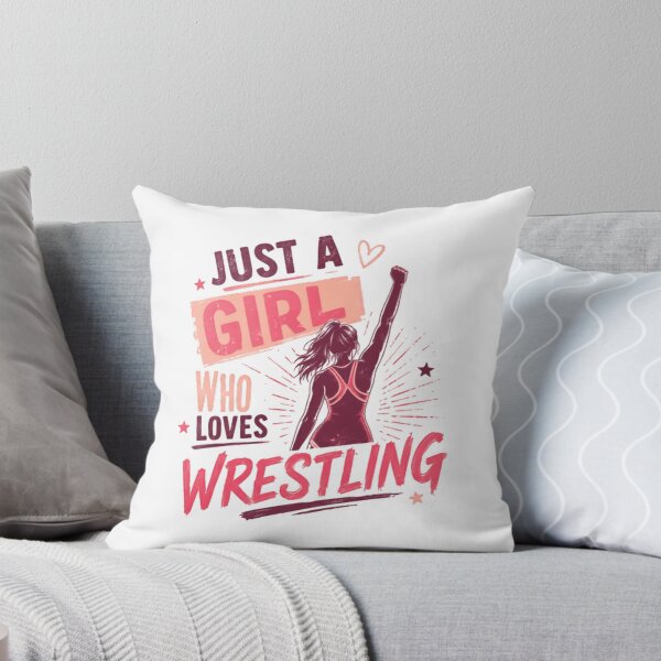 Item preview, Just A Girl Who Loves Wrestling Female Wrestler Fan Athlete designed and sold by SkeletonsDanger.