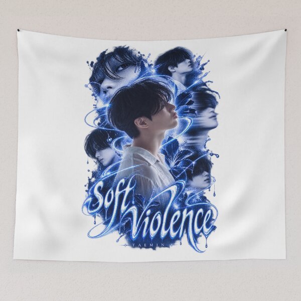 Item preview, Collage de remolinos azul eléctrico de violencia suave de Taemin | Energía visual designed and sold by Valeree Store.