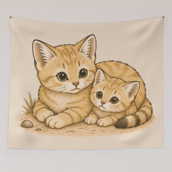 Item preview, Mum & Baby Bond Sand Cat designed and sold by MellowMunchkins.