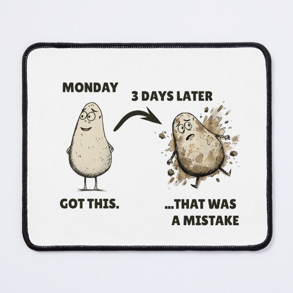 Item preview, Smashed Potato – Funny Monday Work Week Humor designed and sold by FMproject.