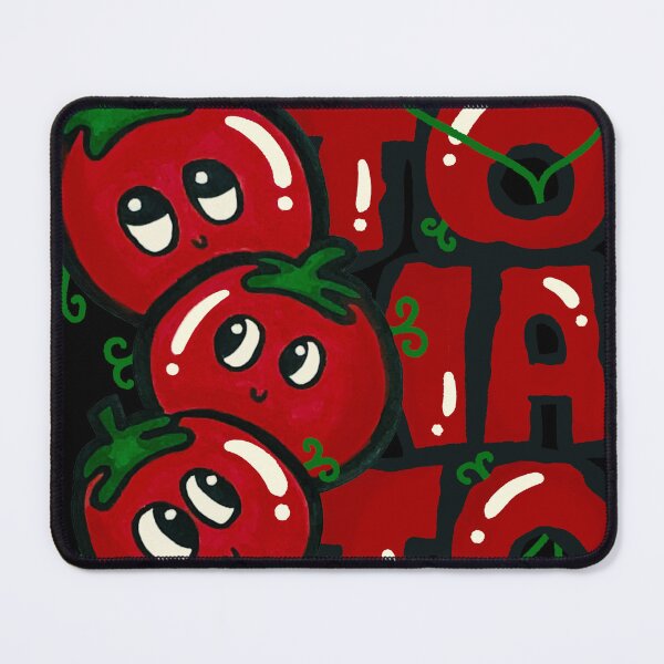 Item preview, Hand-Drawn Cute Tomato Doodle with Happy Faces and Bold Lettering designed and sold by lazypencil.art.