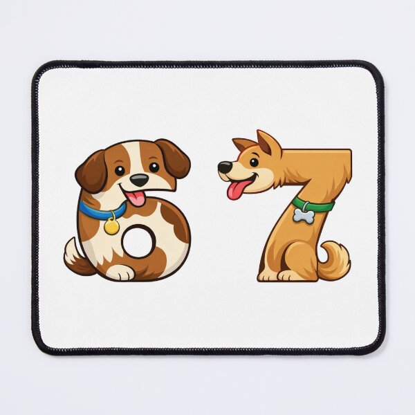 Item preview, Six Seven Dogs - Funny 67 Meme Dog Design designed and sold by yodaddydesigns.