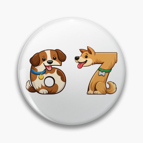 Item preview, Six Seven Dogs - Funny 67 Meme Dog Design designed and sold by yodaddydesigns.