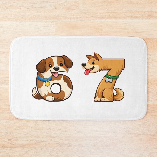 Item preview, Six Seven Dogs - Funny 67 Meme Dog Design designed and sold by yodaddydesigns.