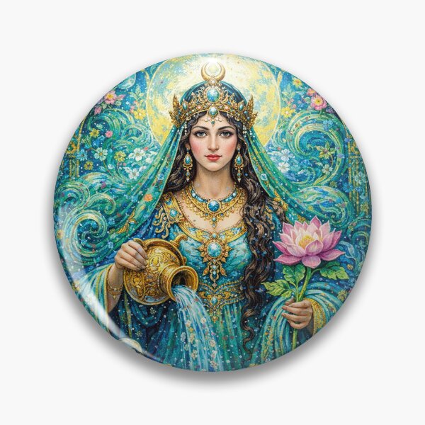 Item preview, Anahita Painting – Persian Goddess of Water and Fertility designed and sold by GalleryKauffeld.