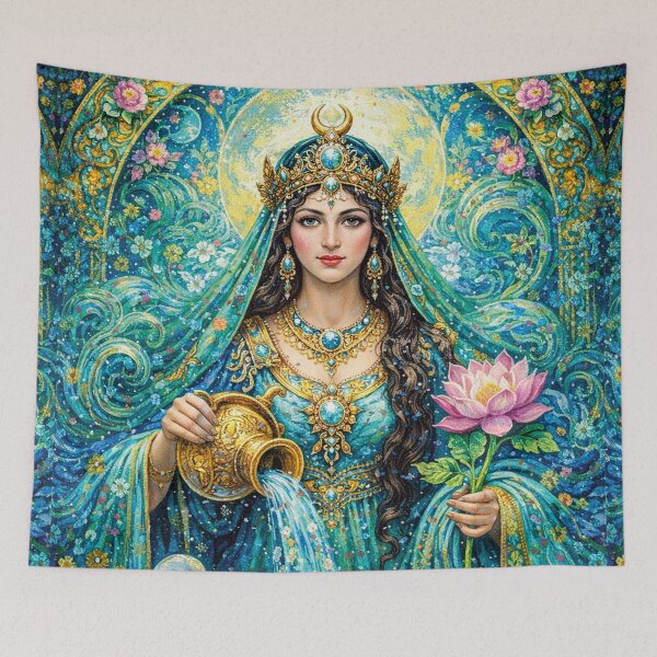 Item preview, Anahita Painting – Persian Goddess of Water and Fertility designed and sold by GalleryKauffeld.