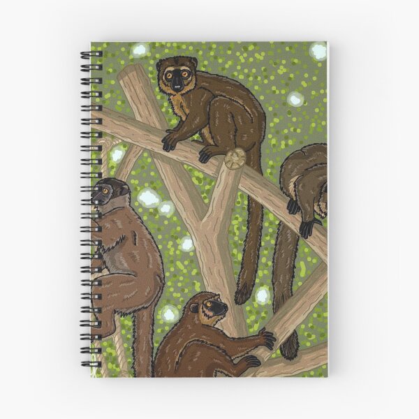 Item preview, Common Brown Lemurs Playing on Jungle Ropes designed and sold by FabienneDerouin.