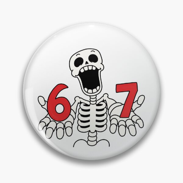 Item preview, Funny Skeleton 67 Halloween Number Joke designed and sold by MonkiFlipp.